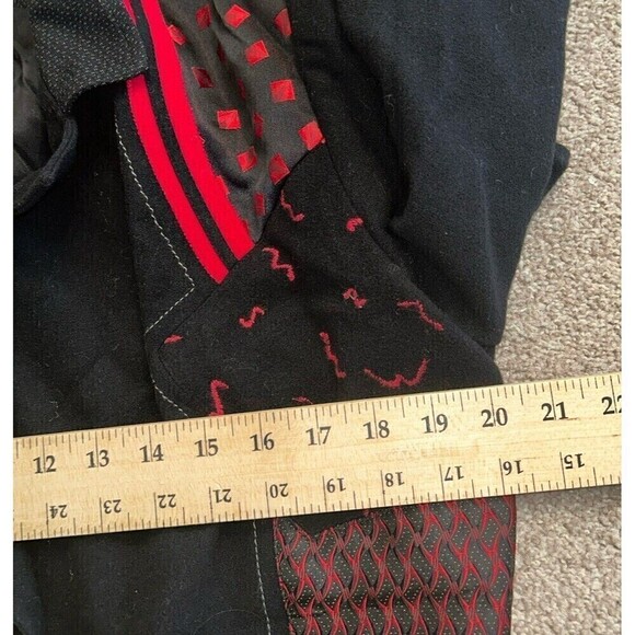 Vintage Canvasbacks Embroidered Red 3-Button Blazer Valentine New Year's Size L - Picture 4 of 5